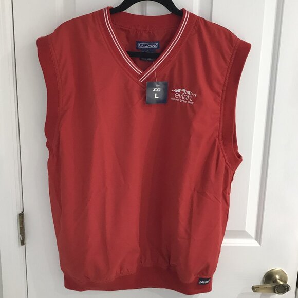 Evian Golf Windbreaker Vest L NEW - Picture 1 of 8